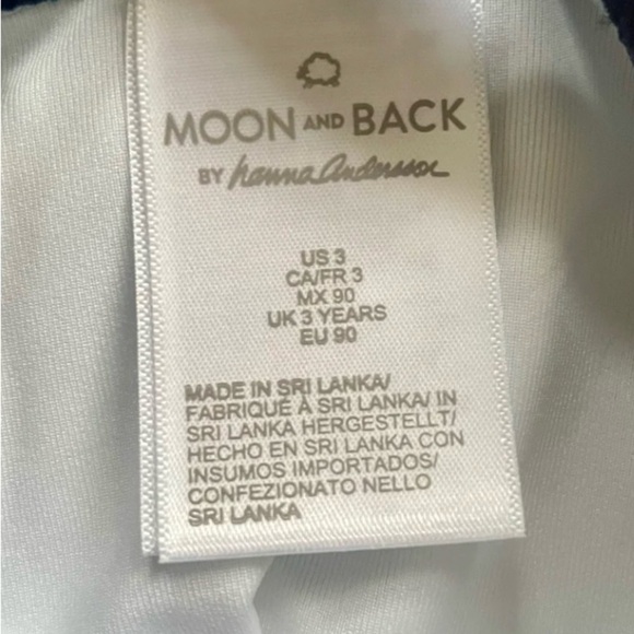 Hanna Andersson Girls Moon and Back Navy White Star swimsuit - Picture 3 of 4